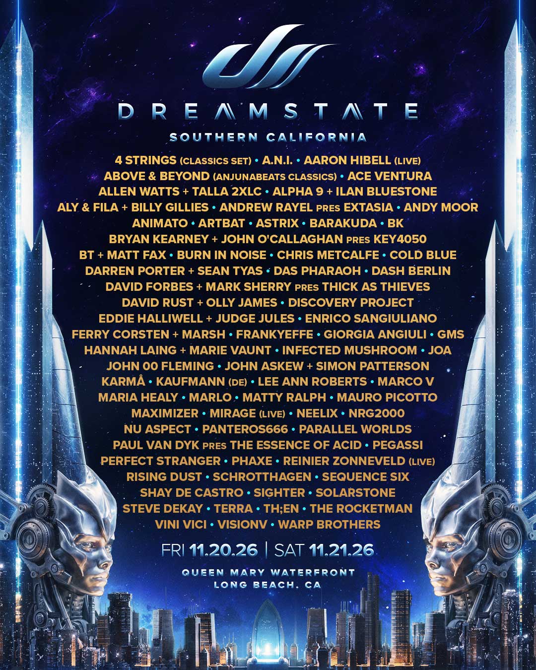 Dreamstate SoCal 2026 full lineup